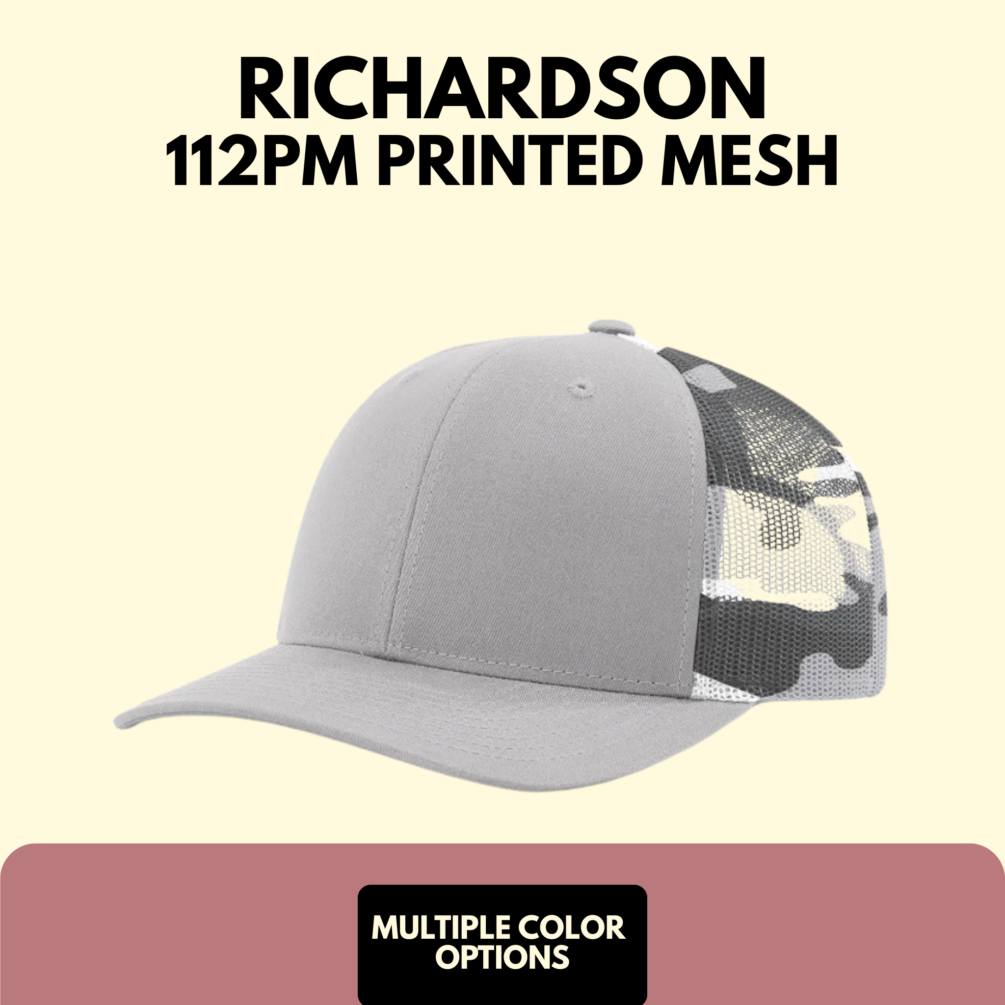Richardson 112PM Printed Mesh Trucker Cap