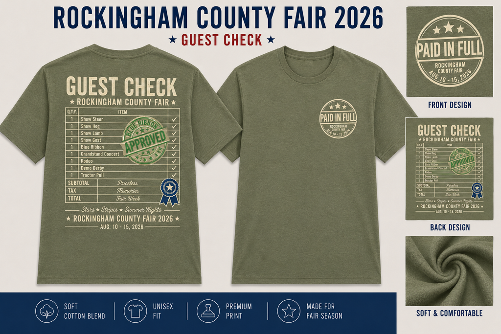 Rockingham County Fair 2026 - Guest Check T-shirt