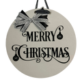 Merry Christmas Wooden Round – 14" x 1/2"