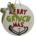 Merry Grinchmas Wooden Round – 14" x 1/2"