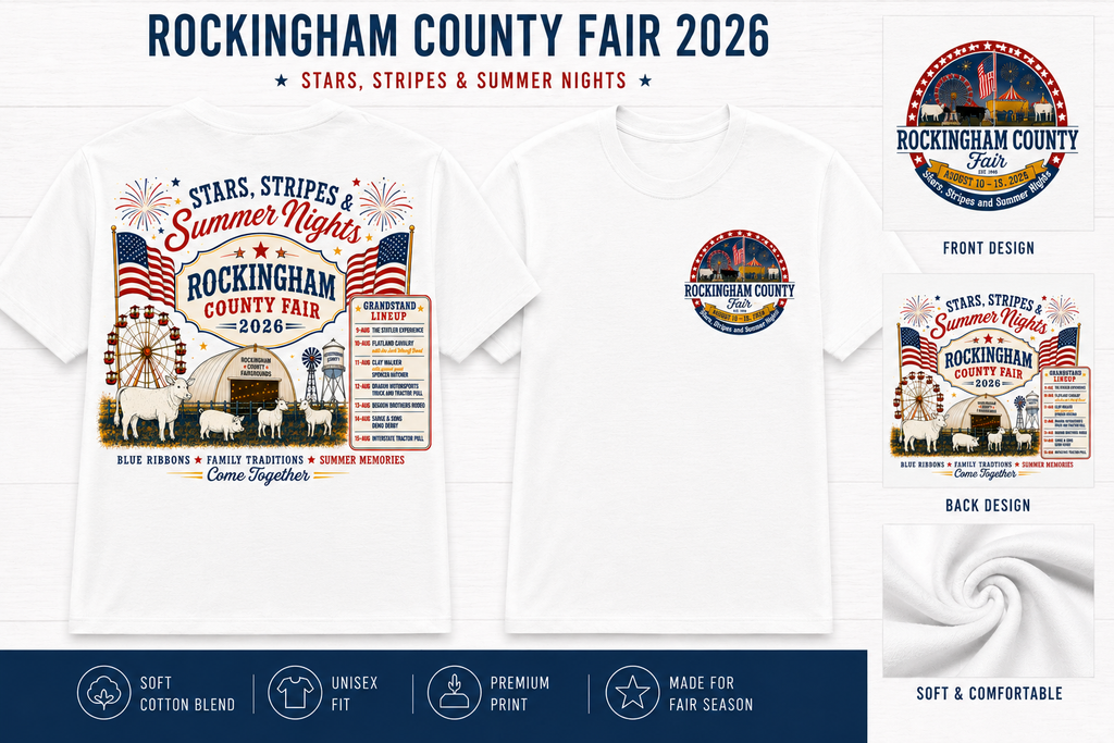 Rockingham County Fair 2026 – Stars, Stripes & Summer Nights T-Shirt