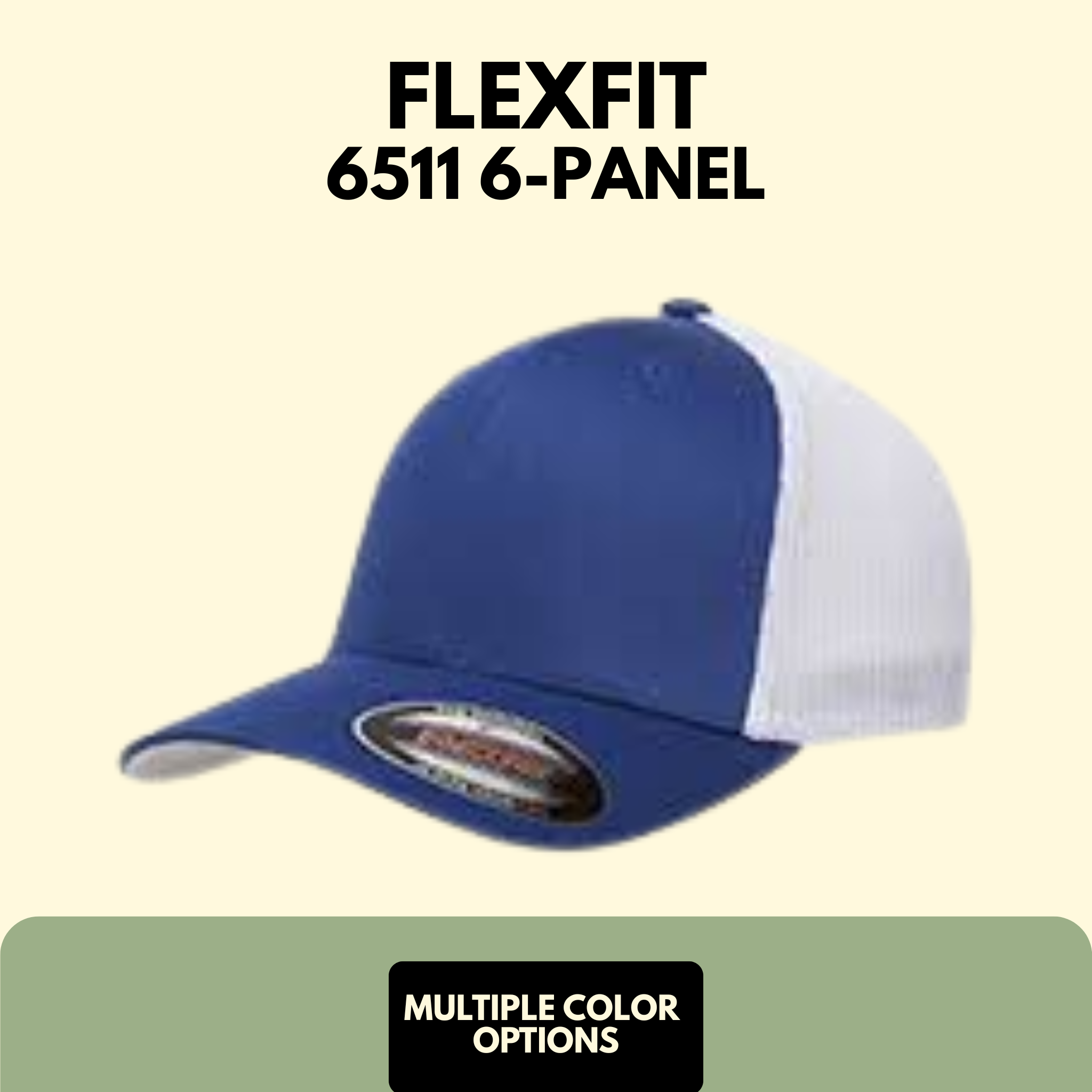 Flexfit 6511 Adult 6-Panel Trucker Cap