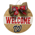 14" Washington Nationals Wooden Door Hanger – "Welcome" Sign