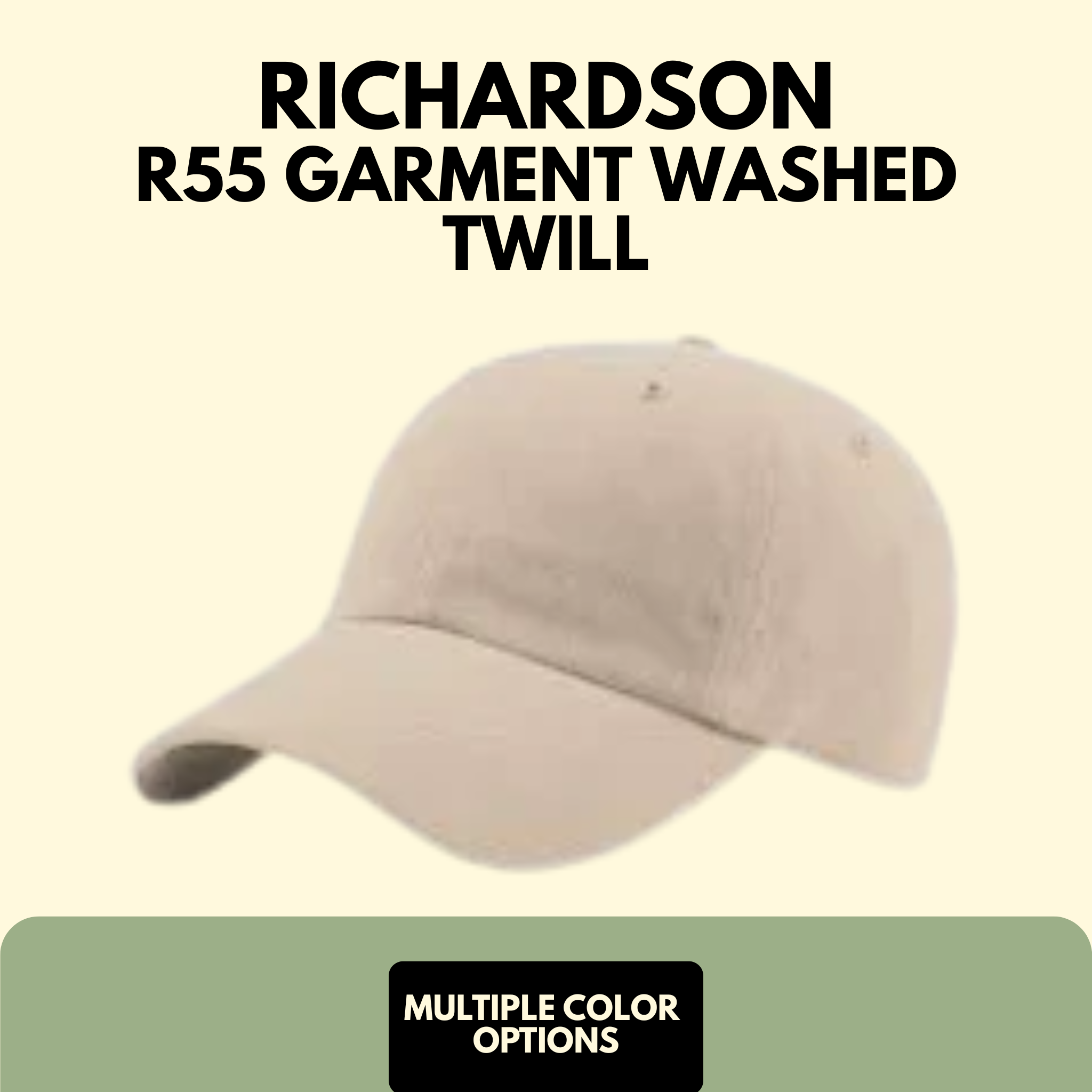 Richardson R55 Garment Washed Twill Cap