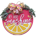 14" Lemons Wooden Door Hanger – "Hey There Sunshine" Sign