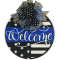14" Police Wooden Sign – "Welcome"