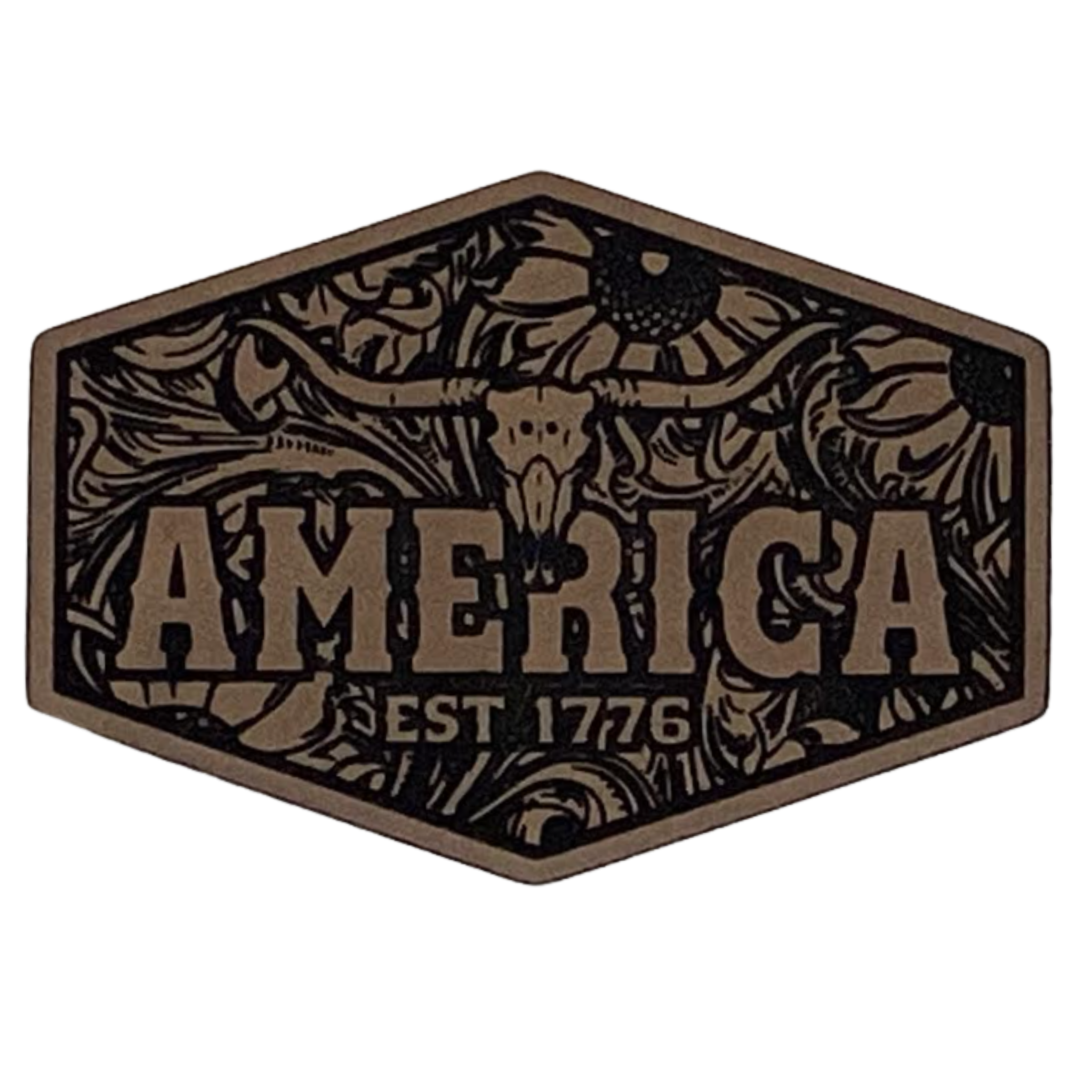 Freedom america est 1776.brown