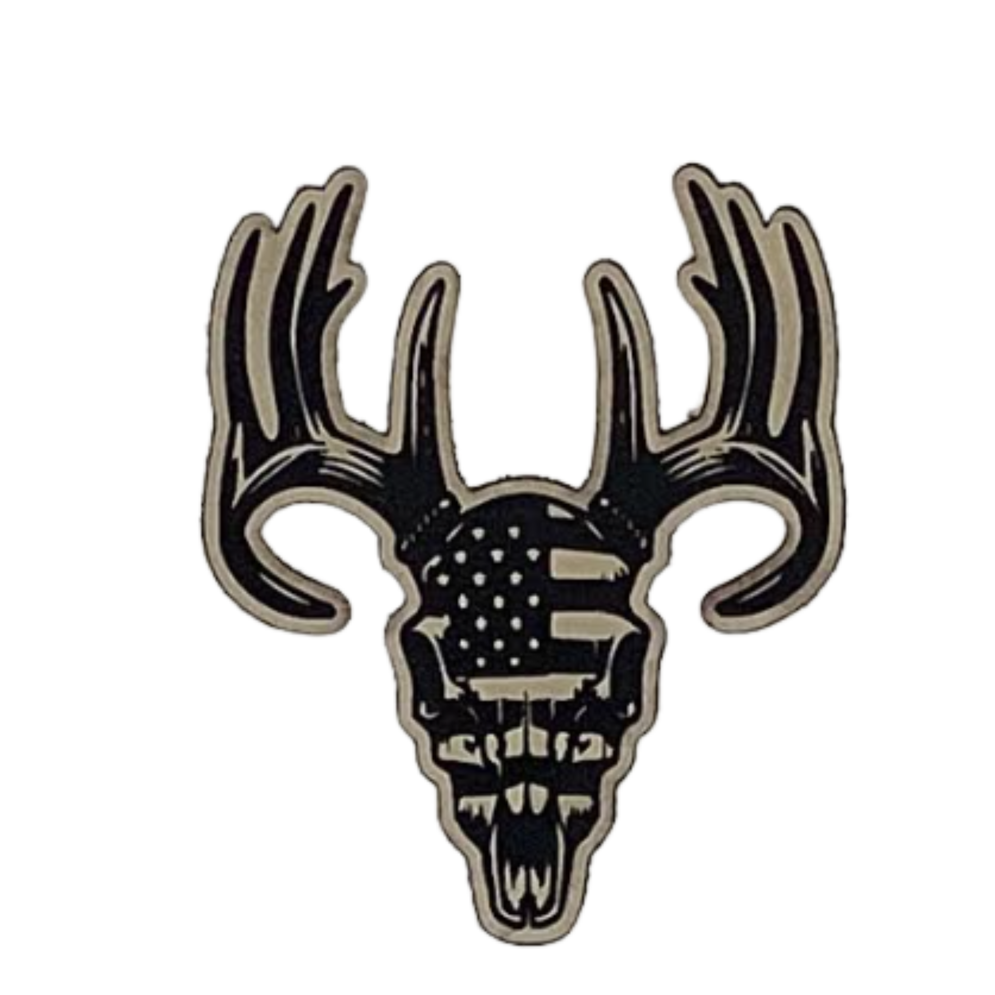 Hunting/Fishing deer skull flag.sand