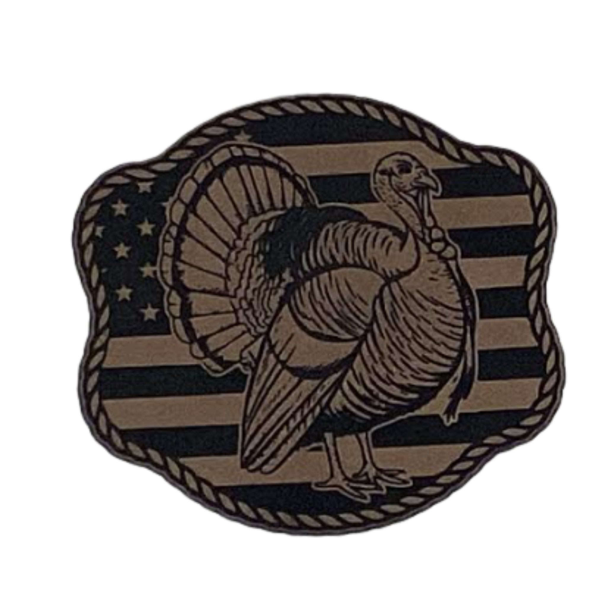 Hunting/Fishing turkey flag.brown
