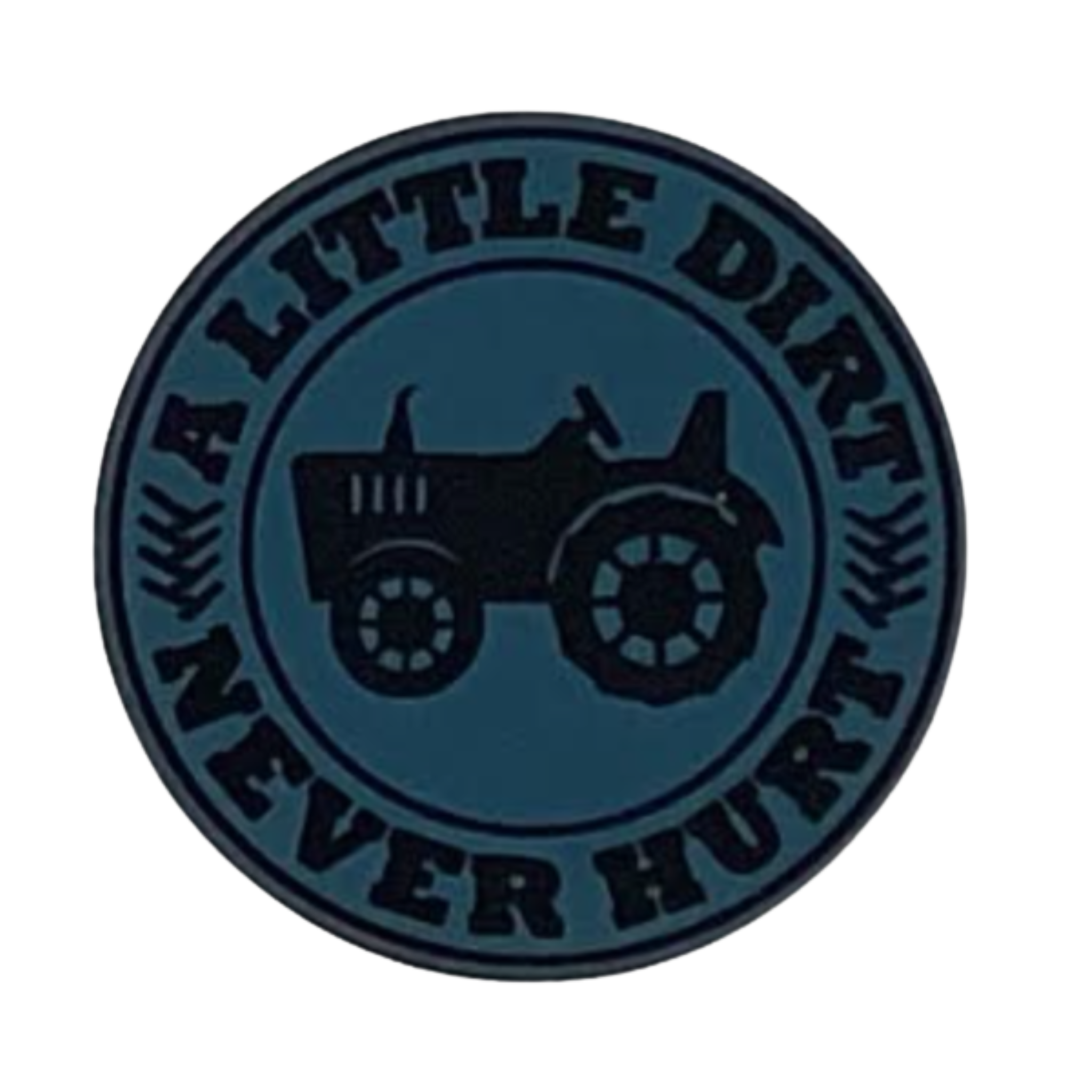 a little dirt never hurt.blue