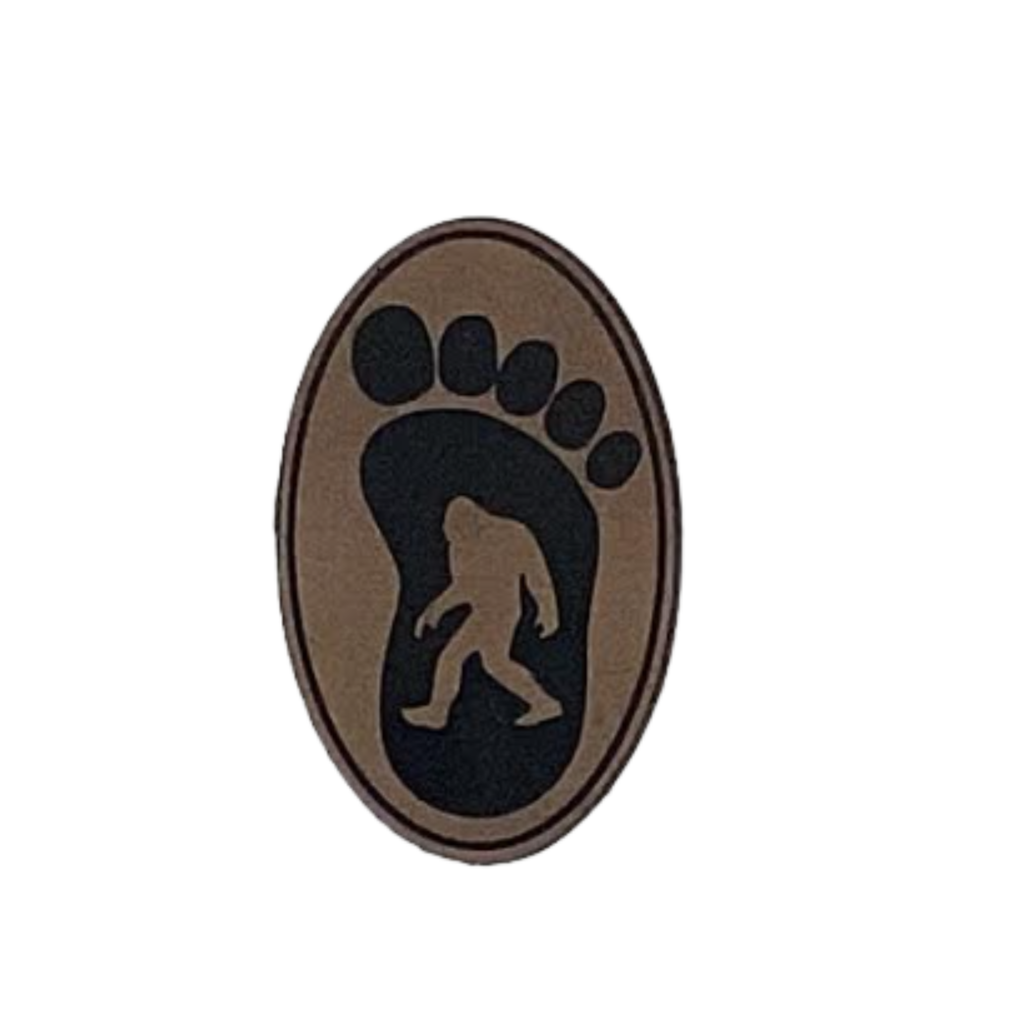 bigfoot print.brown