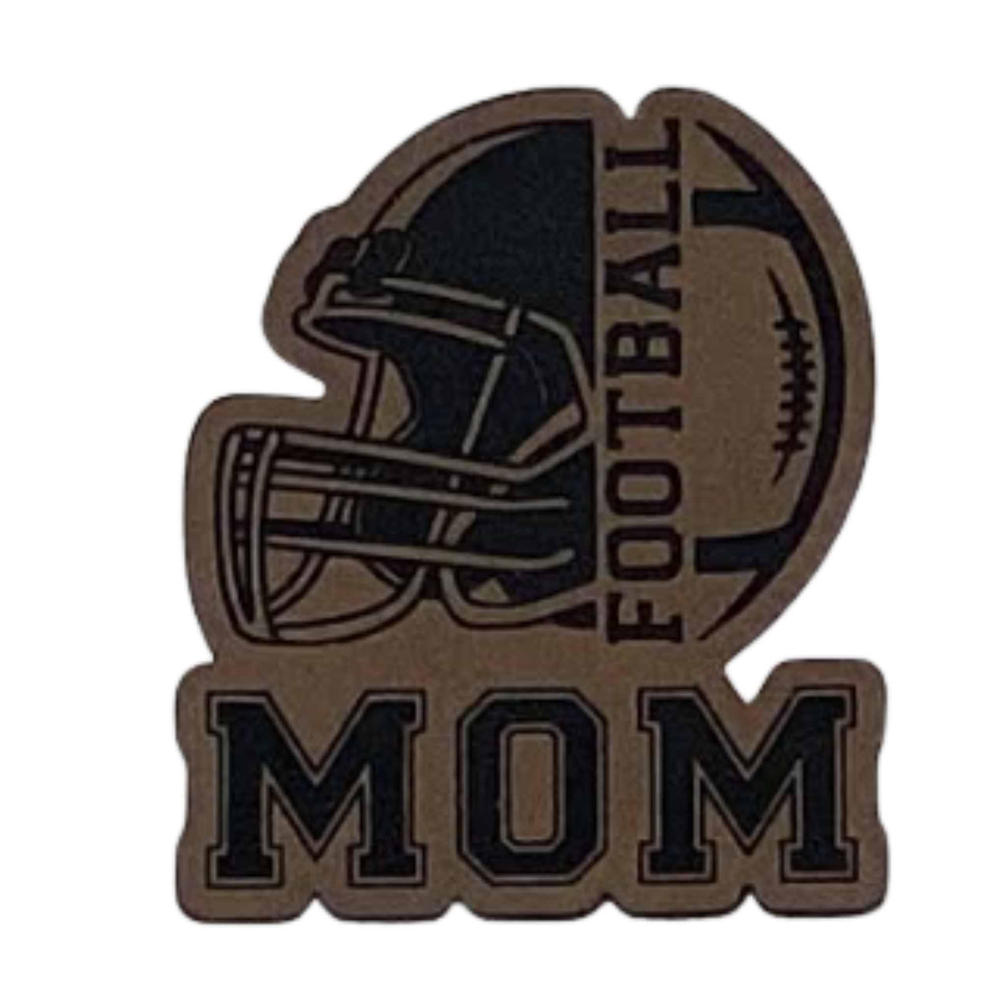 football mom helmet.brown