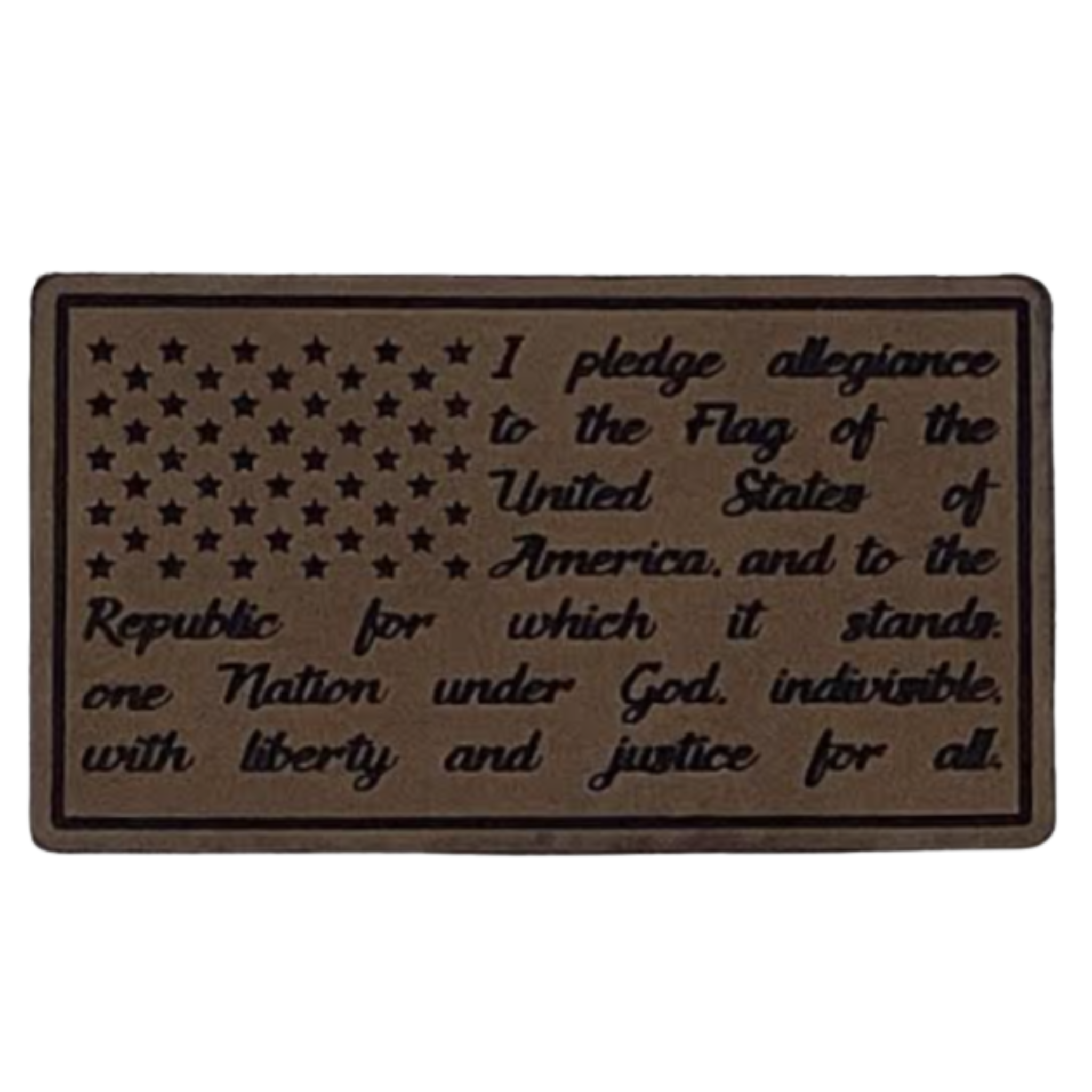 pledge flag.brown